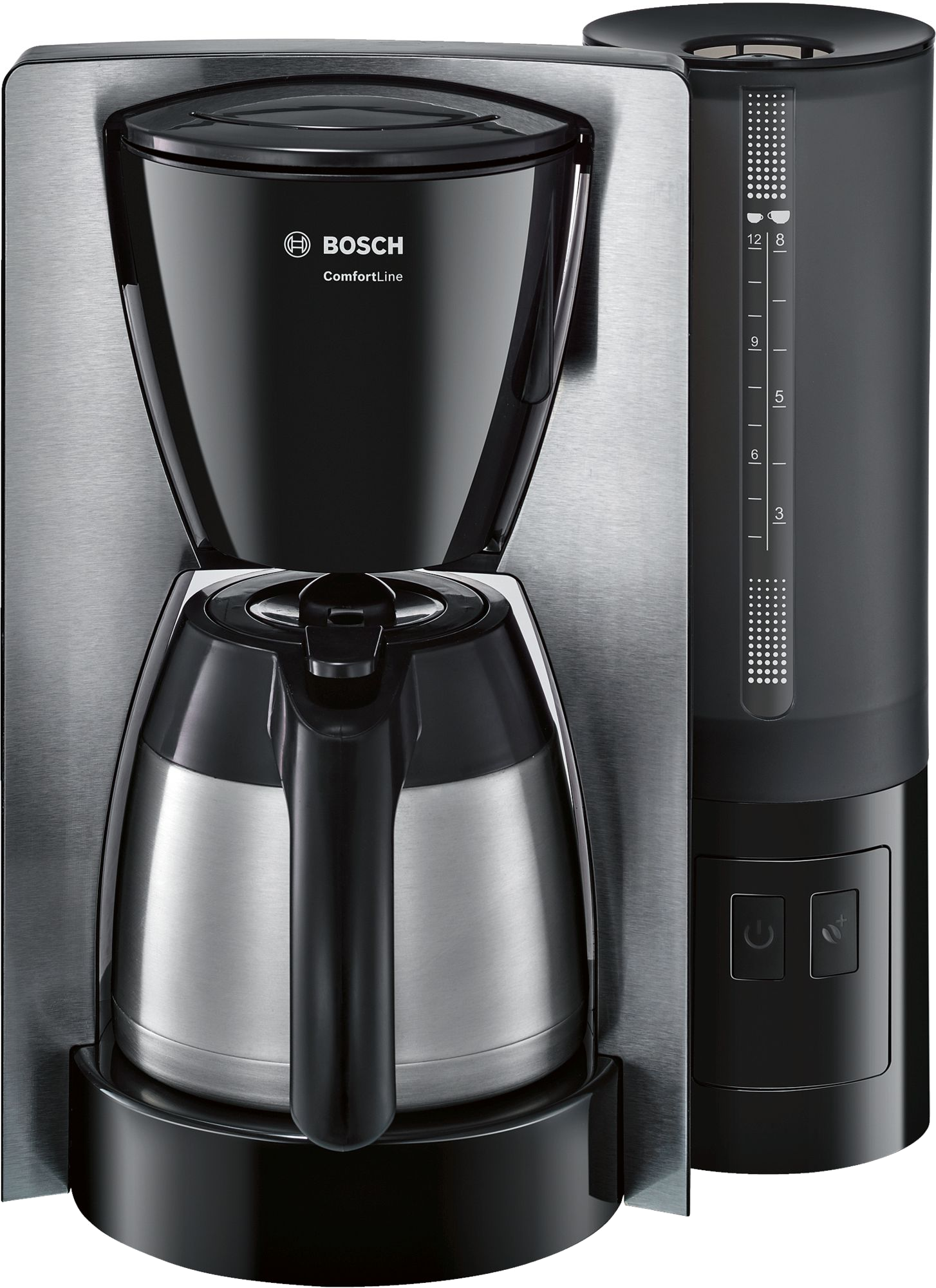 BOSCH  Percolateur ComfortLine (TKA6A683) - Machine à café - Capacité (réservoir d'eau): 1 l - Type de pot: Inox - Inox