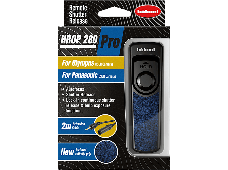 Hähnel HROP 280 Pro Kabelfernbedienung für Olympus/Panasonic, Schwarz; Kabelfernauslöser