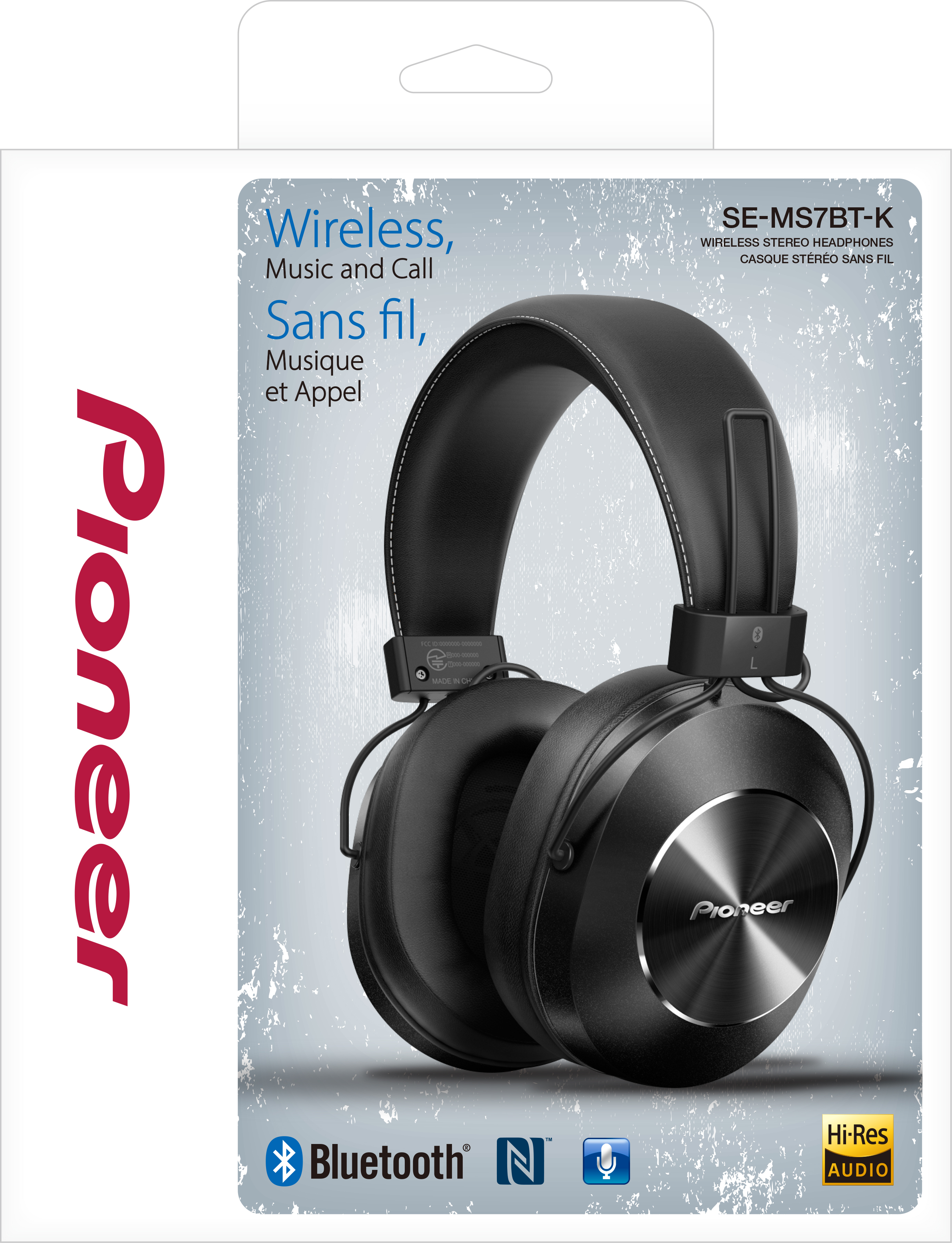 PIONEER SE-MS7BT - Casque Bluetooth (Over-ear, Noir)