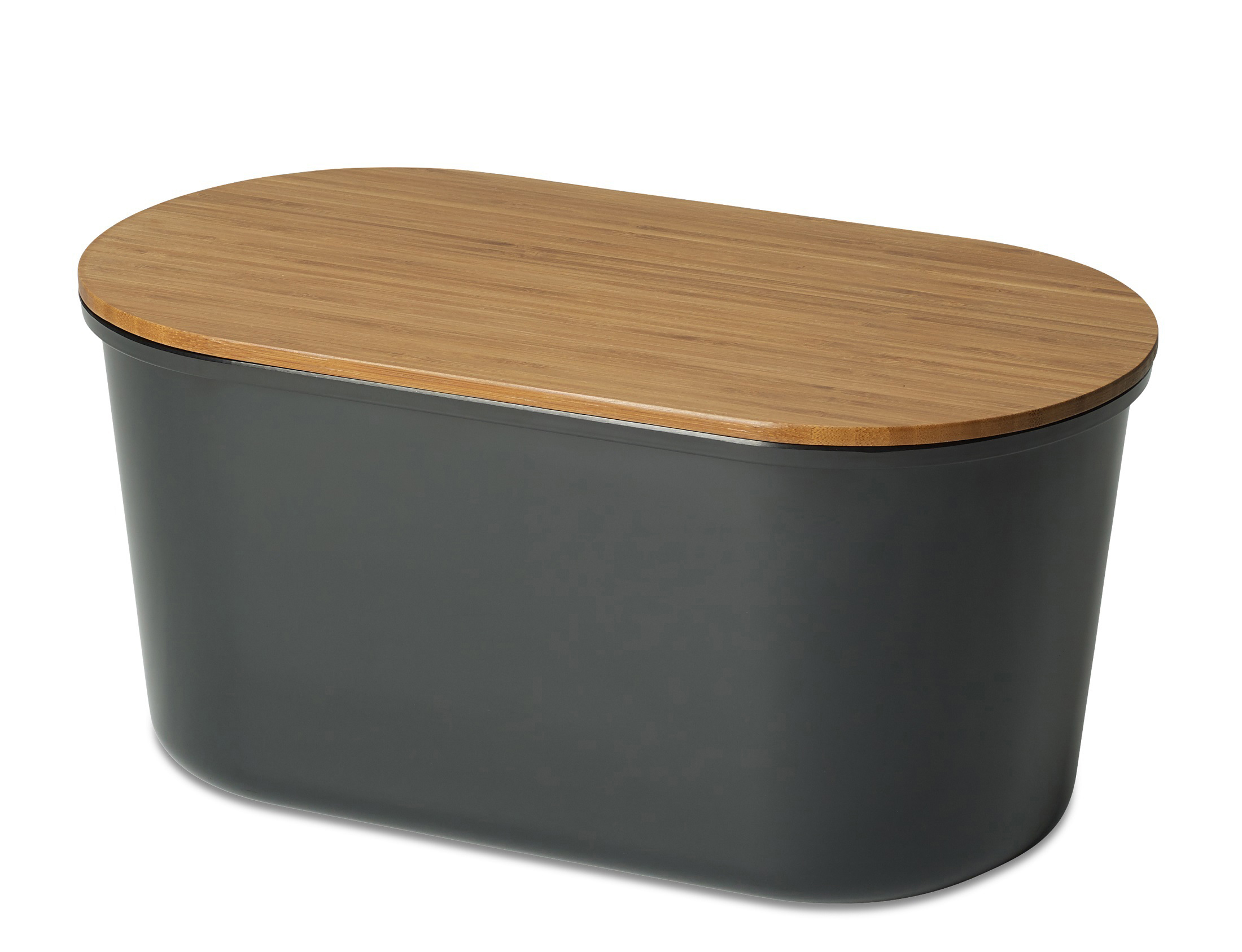 Schwarzer Brotkasten Aus Holz – 18 X 30 X 40 Cm, Großes Fassungsvermögen, Modern