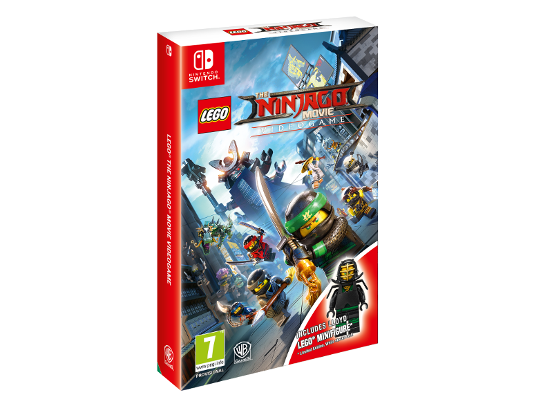 Lego Ninjago film videojáték doboza minifigurával.