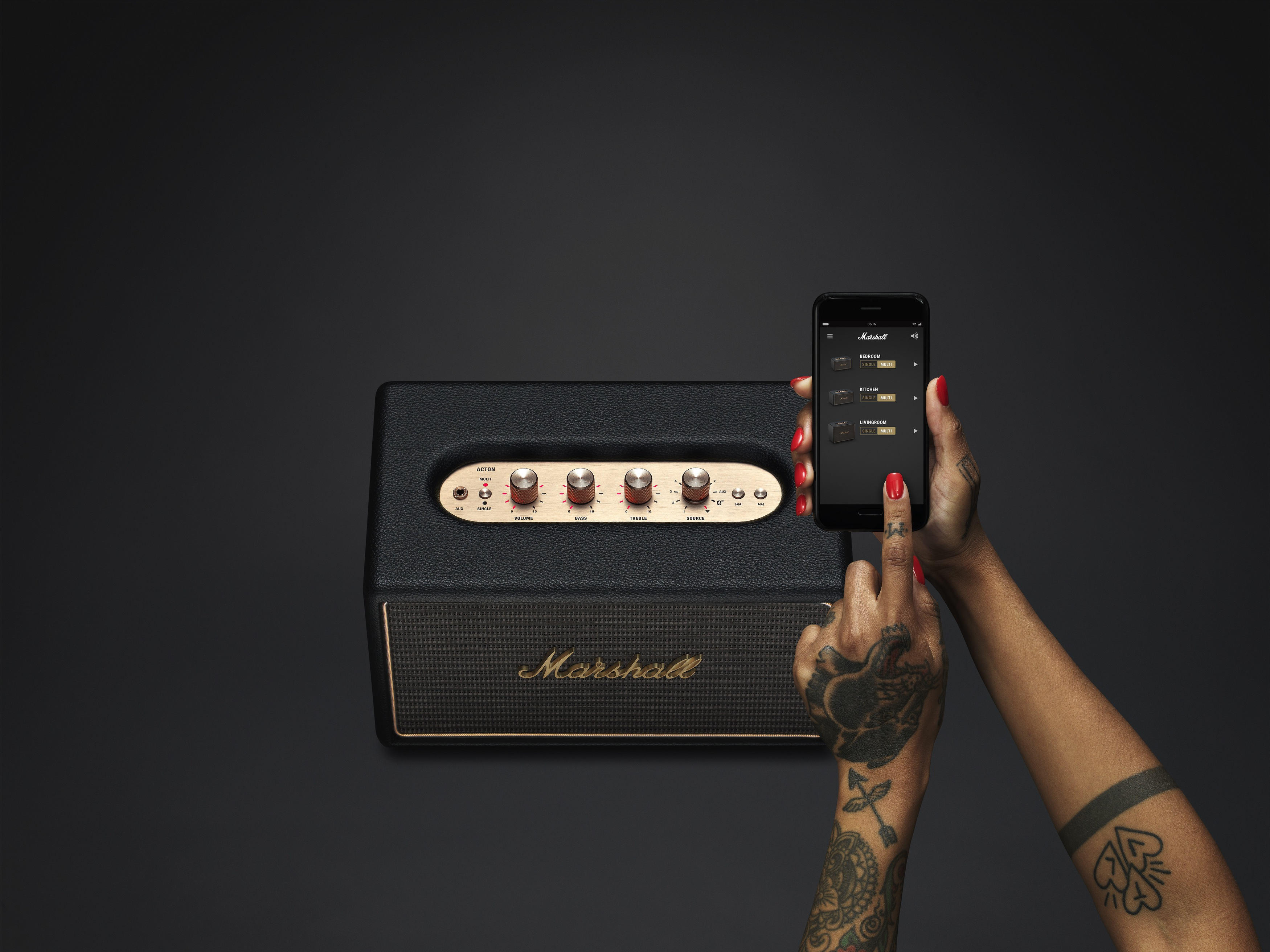 MARSHALL Acton Wifi Lautsprecher, Schwarz