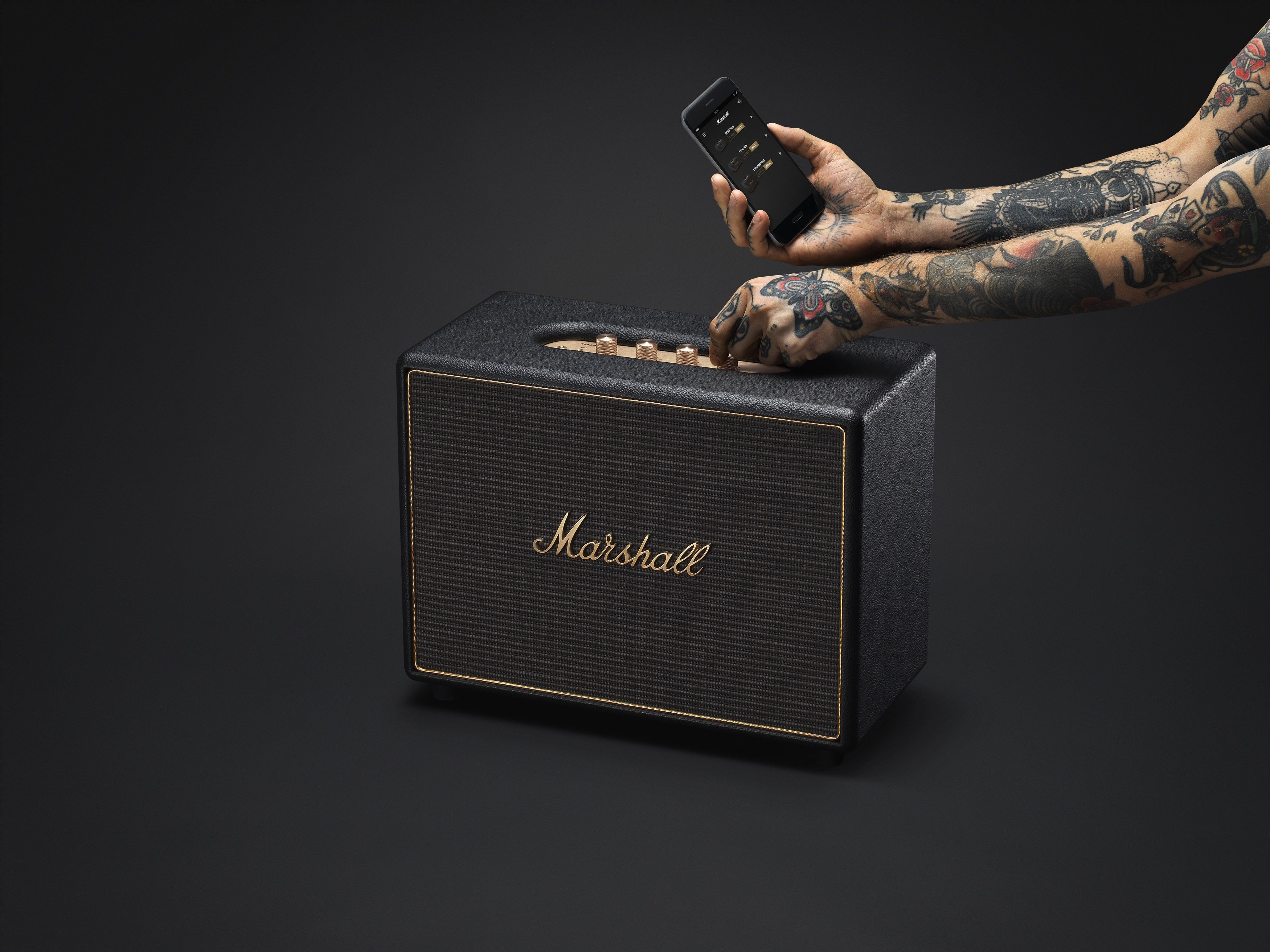 MARSHALL Woburn Wifi Lautsprecher, Schwarz