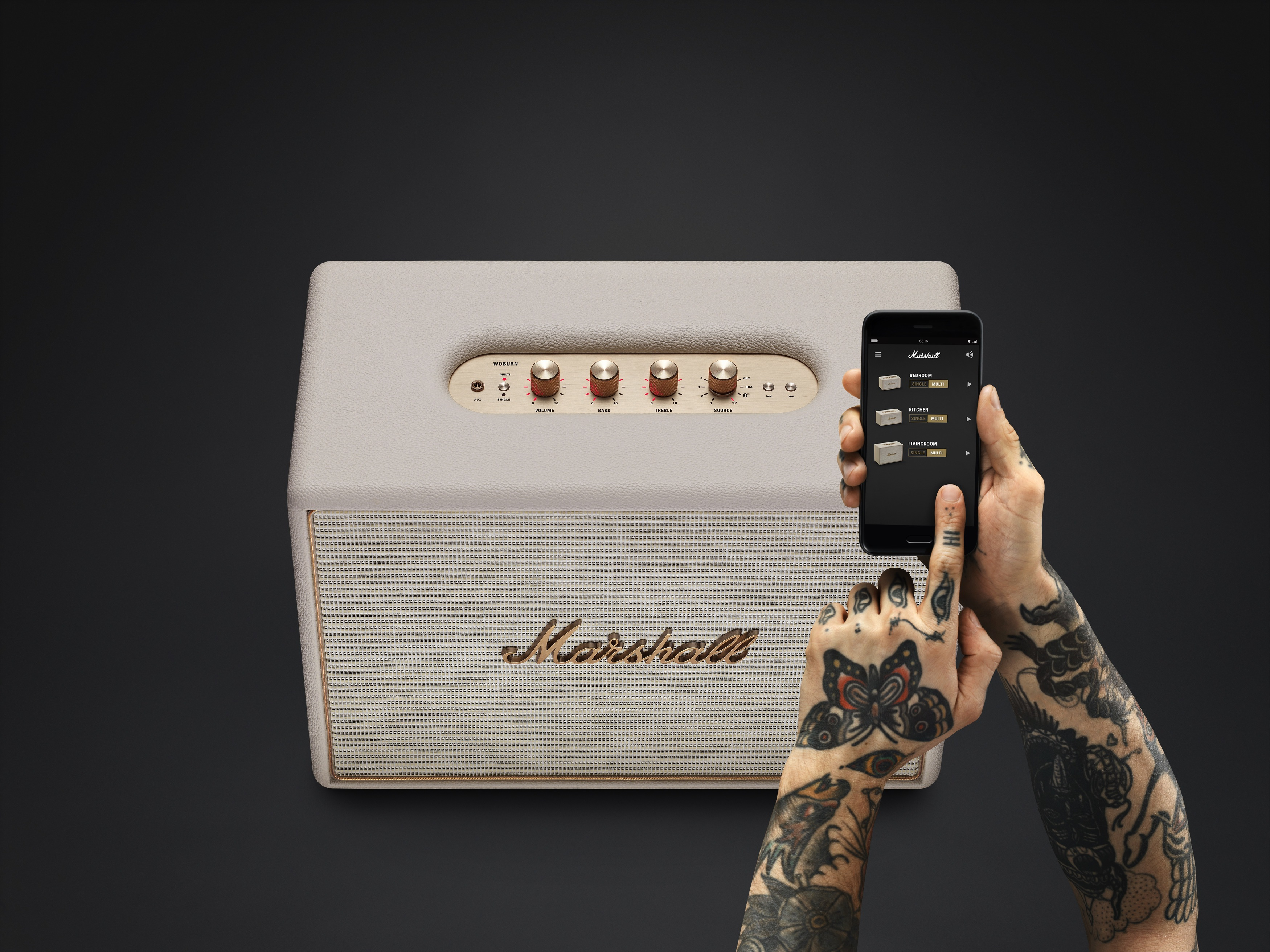 MARSHALL Woburn Wifi Lautsprecher, Creme
