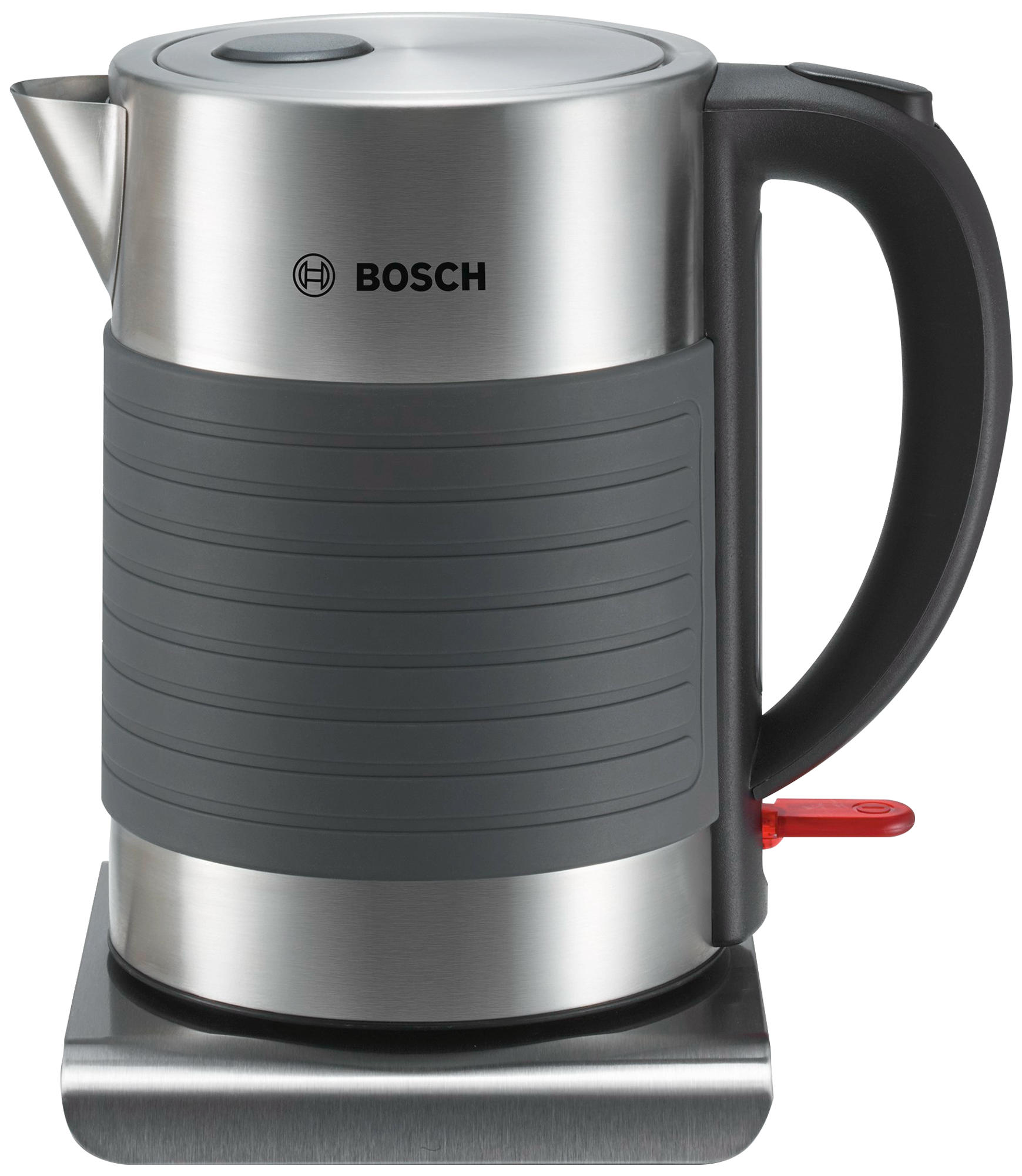 Hervidor Bosch Twk7s05 de agua acero inoxidable y silicona antideslizante 2200 capacidad 1.7 litros 7s05 negro 1.7l 2200w recogecables 360º tetera 17 22000