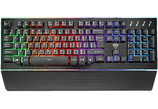 TRUST GXT 860 Thura, Gaming Tastatur, kabelgebunden, Schwarz/Leuchtfarbe: Mehrfarbig