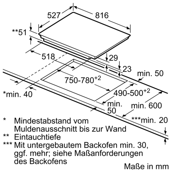 BOSCH PXY875DW4E Glaskeramik (816 mm breit, 4 Kochzonen)