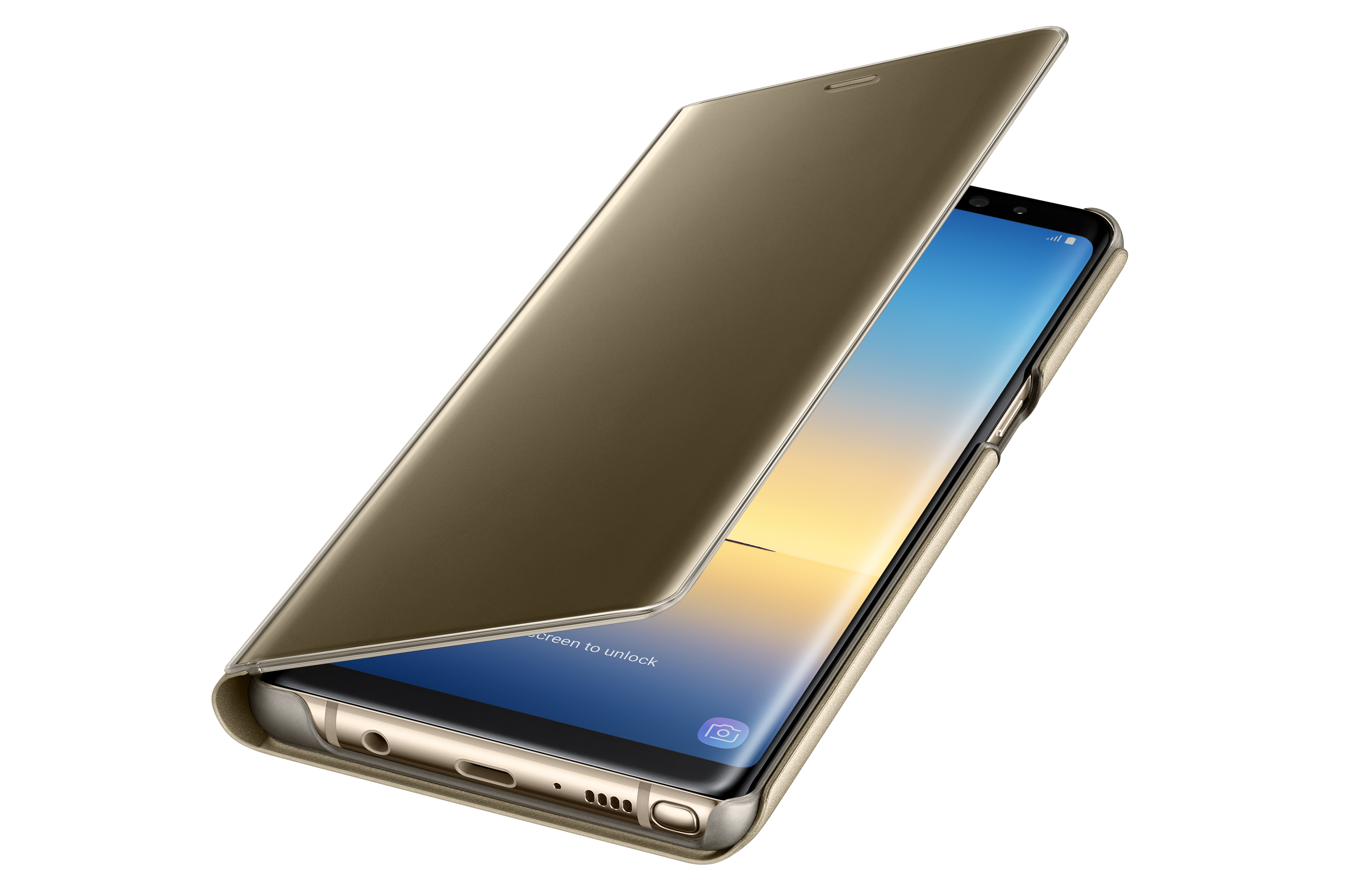 SAMSUNG Clear View Standing Cover EF-ZN950, Bookcover, Samsung, Galaxy Note 8, Gold