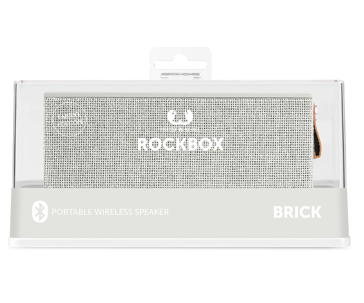 FRESH ‘N REBEL Rockbox Brick Fabriq Edition Bluetooth Lautsprecher, Hellgrau