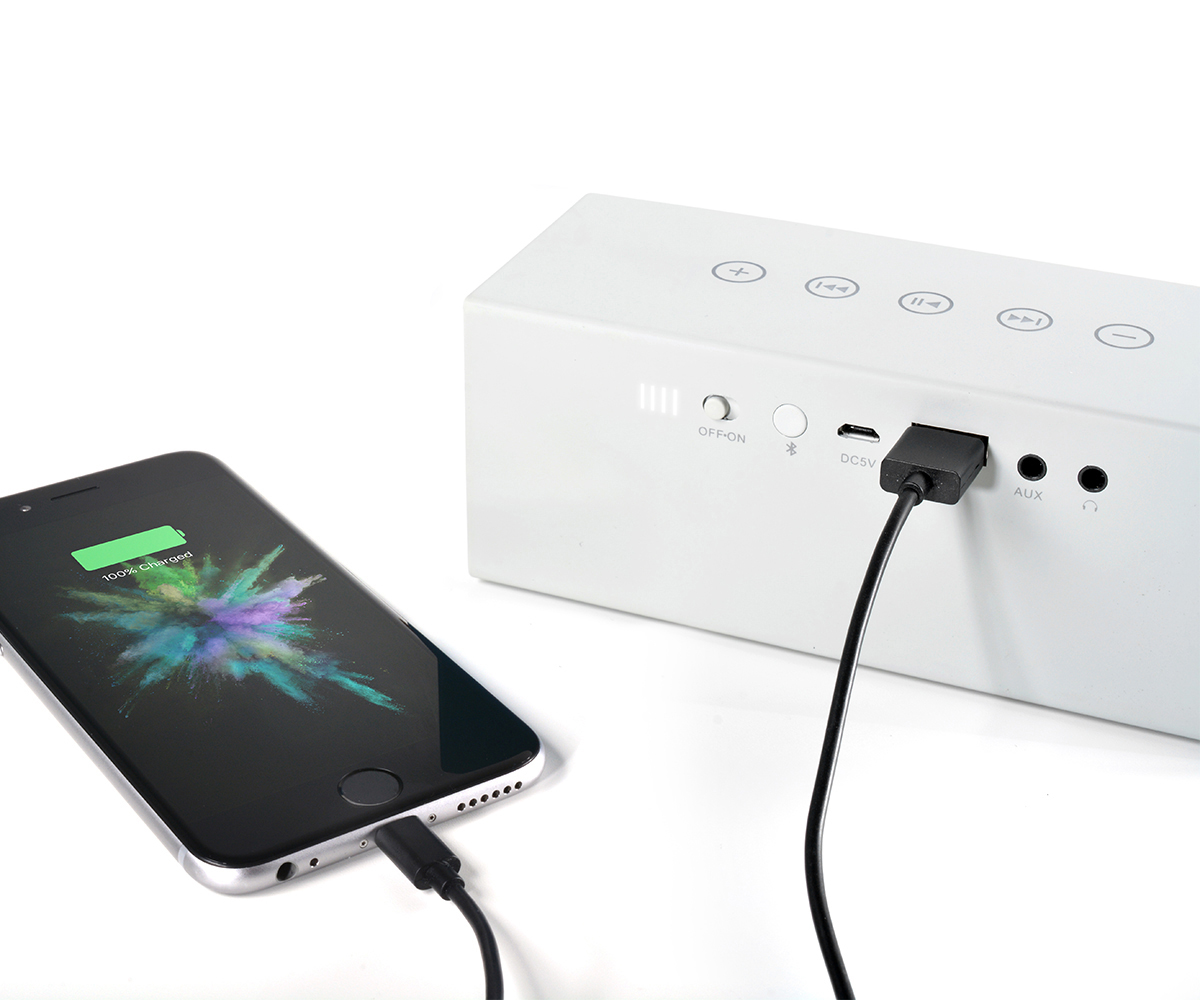 FRESH ‘N REBEL Rockbox Brick Fabriq Edition Bluetooth Lautsprecher, Hellgrau