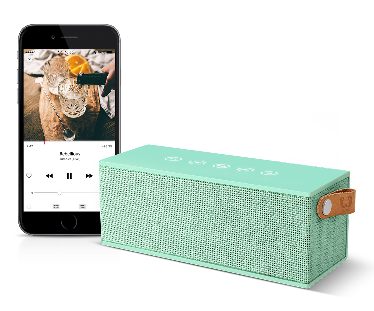 FRESH ‘N REBEL Rockbox Brick Fabriq Edition Bluetooth Lautsprecher, Türkis