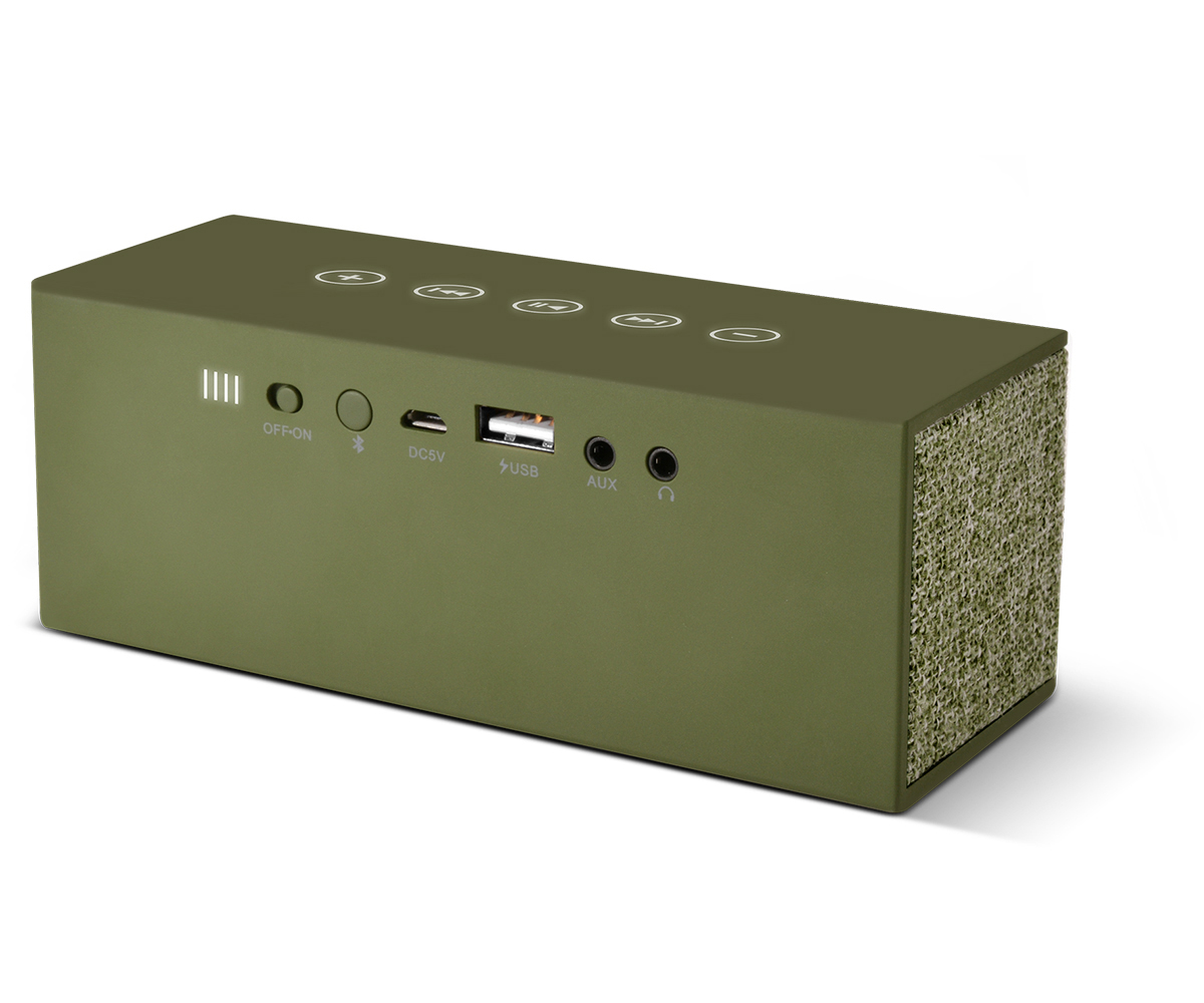 FRESH ‘N REBEL Rockbox Brick Fabriq Edition Bluetooth Lautsprecher, Olivgrün