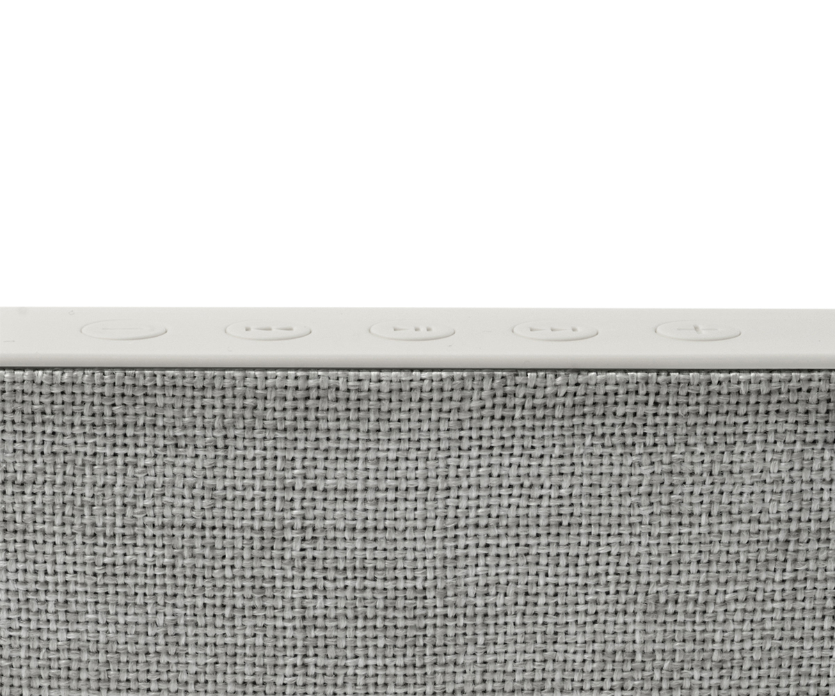 FRESH ‘N REBEL Rockbox Slice Fabriq Edition Bluetooth Lautsprecher, Hellgrau