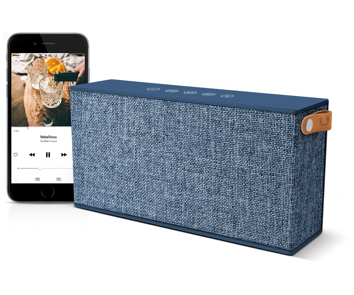 FRESH ‘N REBEL Rockbox Chunk Fabriq Edition Bluetooth Lautsprecher, Blau