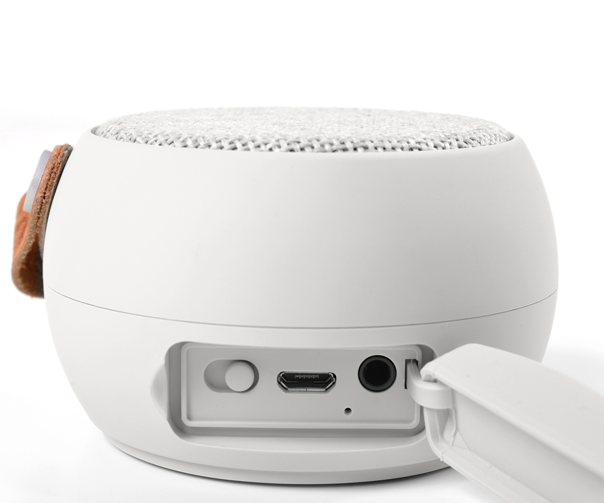 FRESH ‘N REBEL Rockbox Round Fabriq Edition Bluetooth-Lautsprecher, Grau