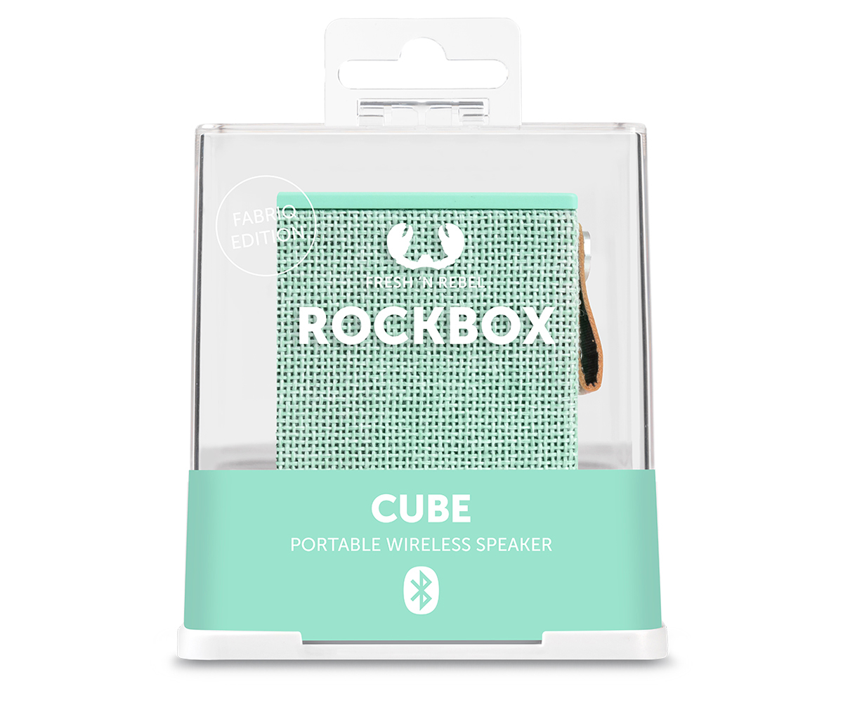 FRESH ‘N REBEL Rockbox Cube Fabriq Edition Bluetooth Lautsprecher, Mintgrün