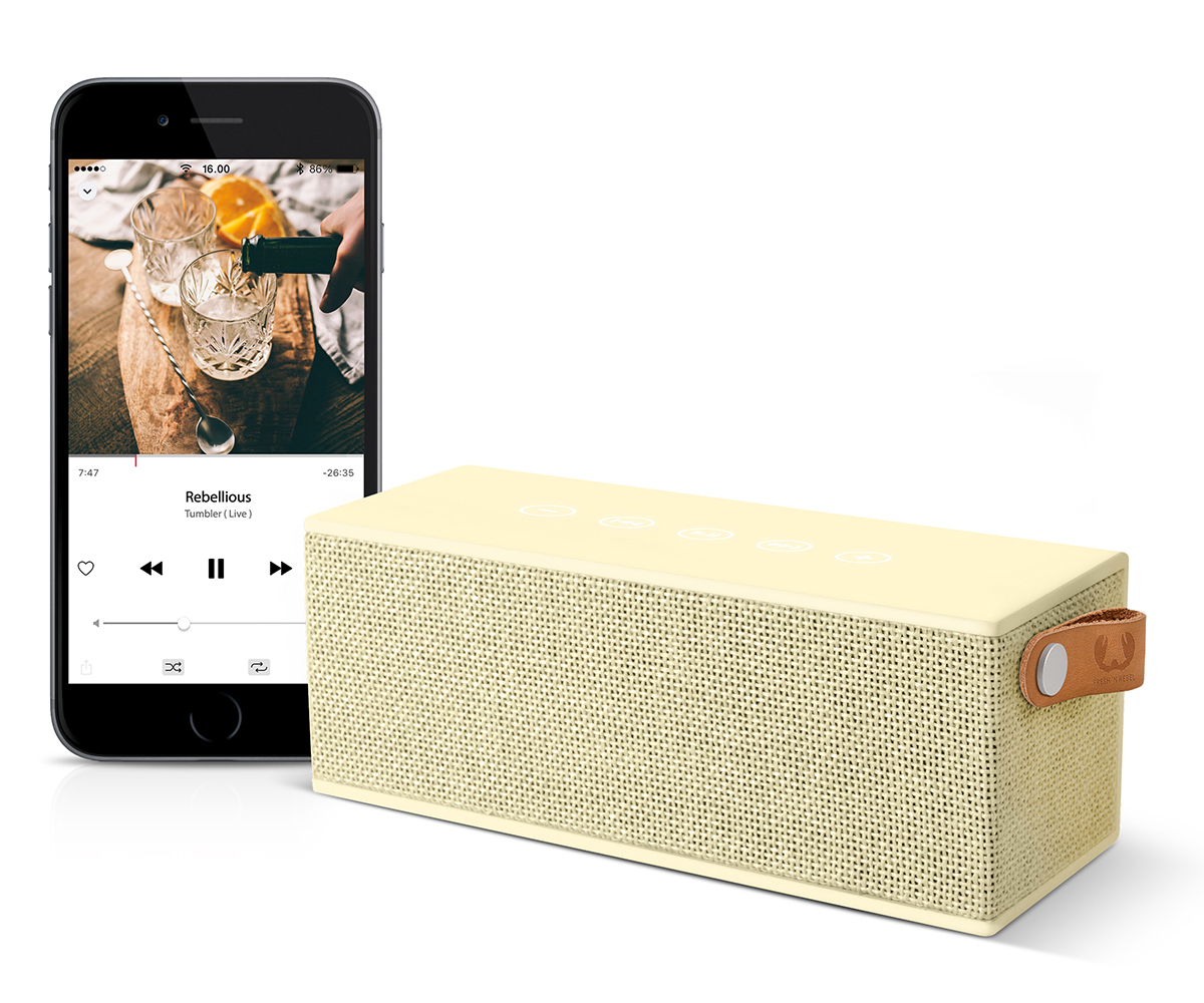 FRESH ‘N REBEL Rockbox Brick Fabriq Edition Bluetooth Lautsprecher, Gelb