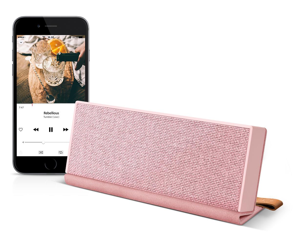 FRESH ‘N REBEL Rockbox Fold Fabriq Edition Bluetooth Lautsprecher, Rosé