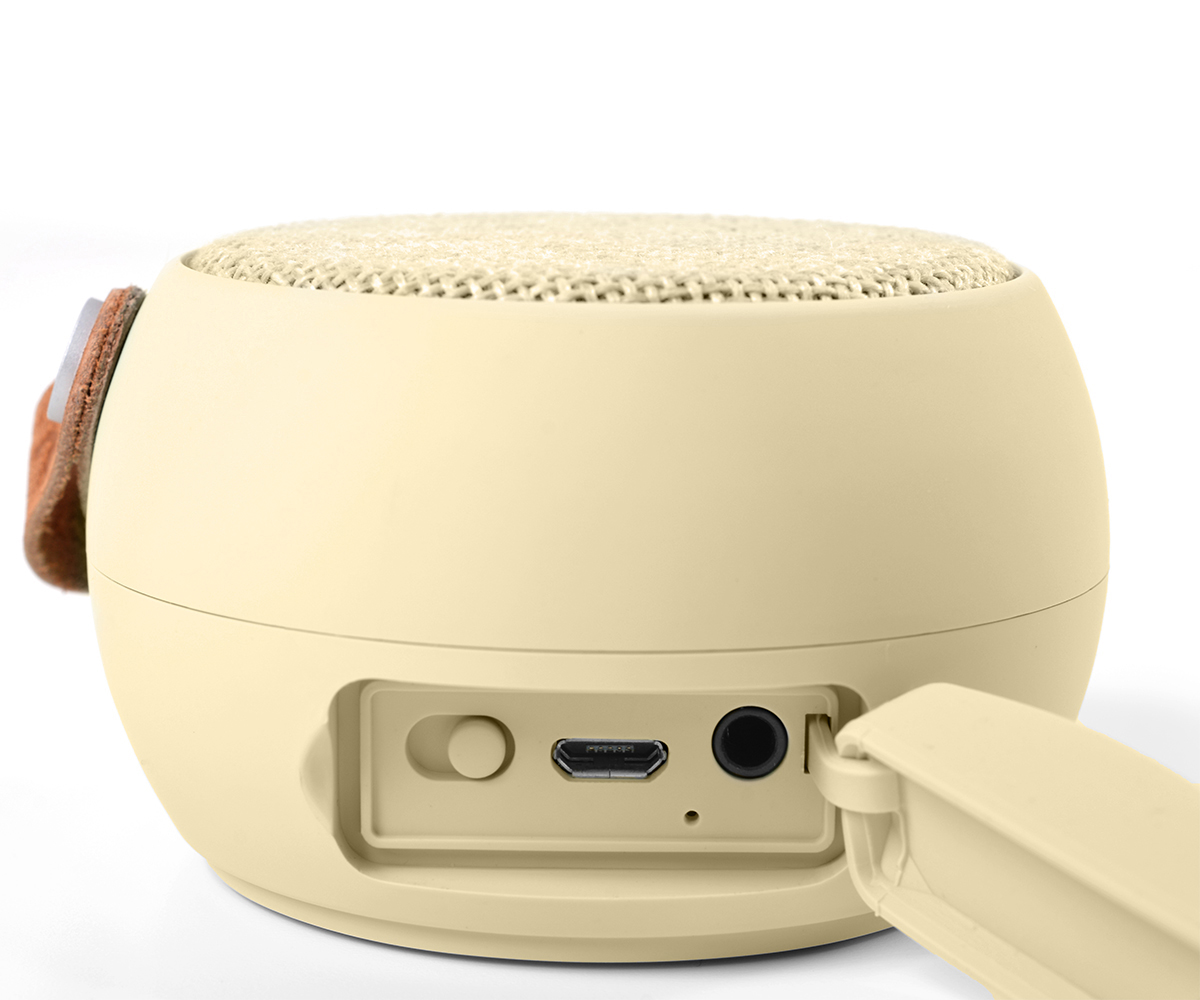 FRESH ‘N REBEL Rockbox Round Fabriq Edition Bluetooth Lautsprecher, Gelb