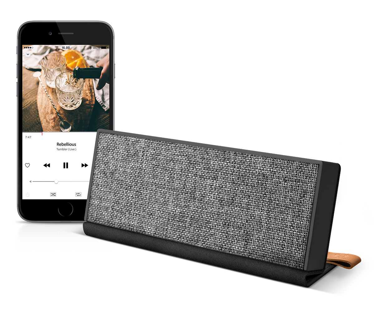 FRESH ‘N REBEL Rockbox Fold Fabriq Edition Bluetooth Lautsprecher, Grau