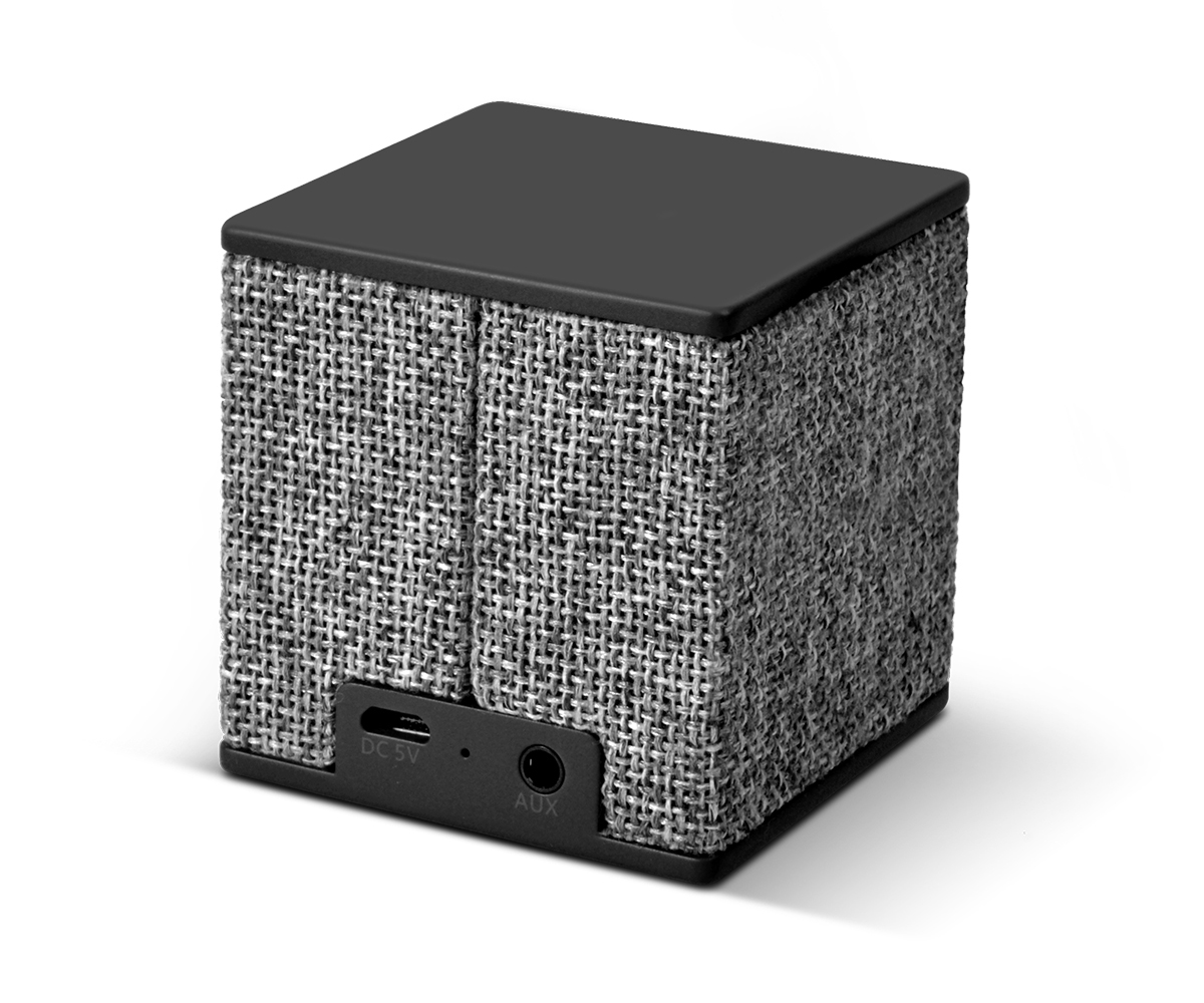 FRESH ‘N REBEL Rockbox Cube Fabriq Edition Bluetooth Lautsprecher, Grau