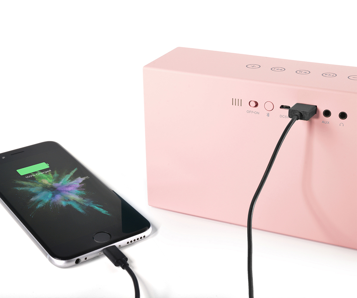 FRESH ‘N REBEL Rockbox Chunk Fabriq Edition Bluetooth Lautsprecher, Rosé