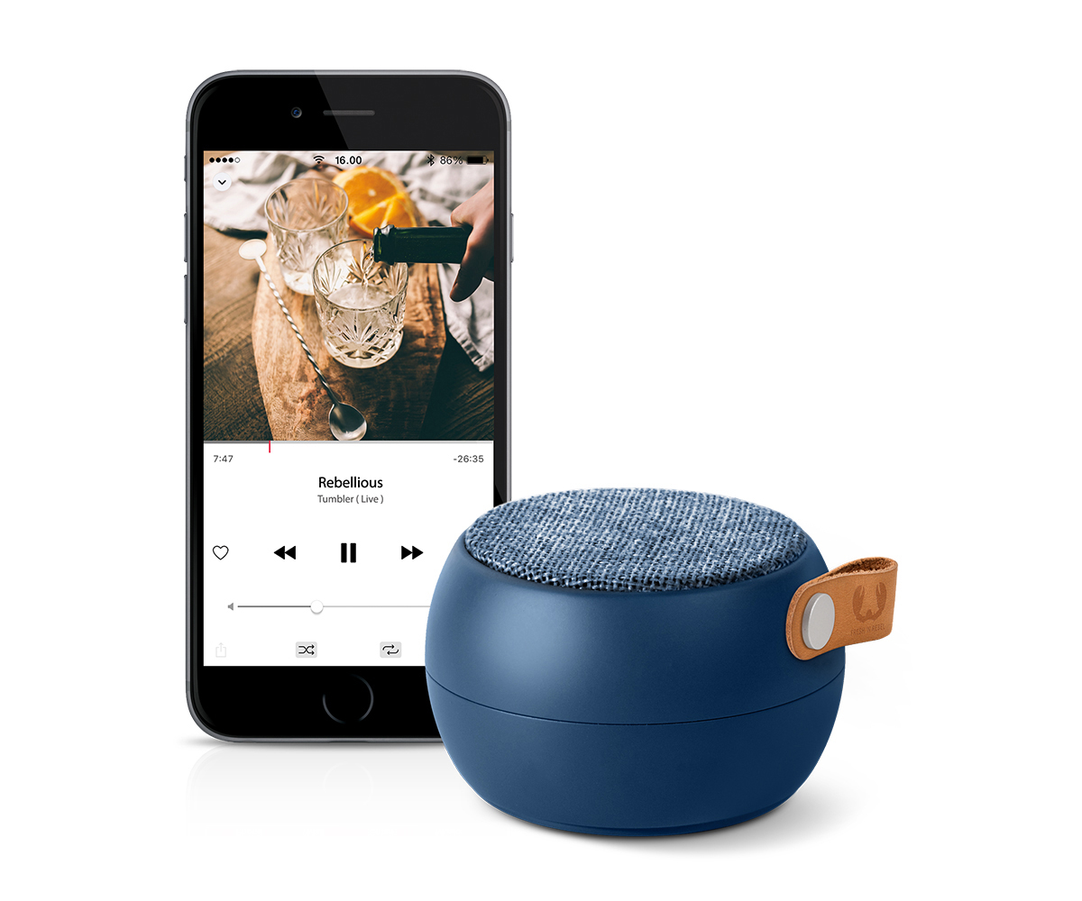 FRESH ‘N REBEL 1RB2000IN Bluetooth Lautsprecher, Indigo, Wasserfest