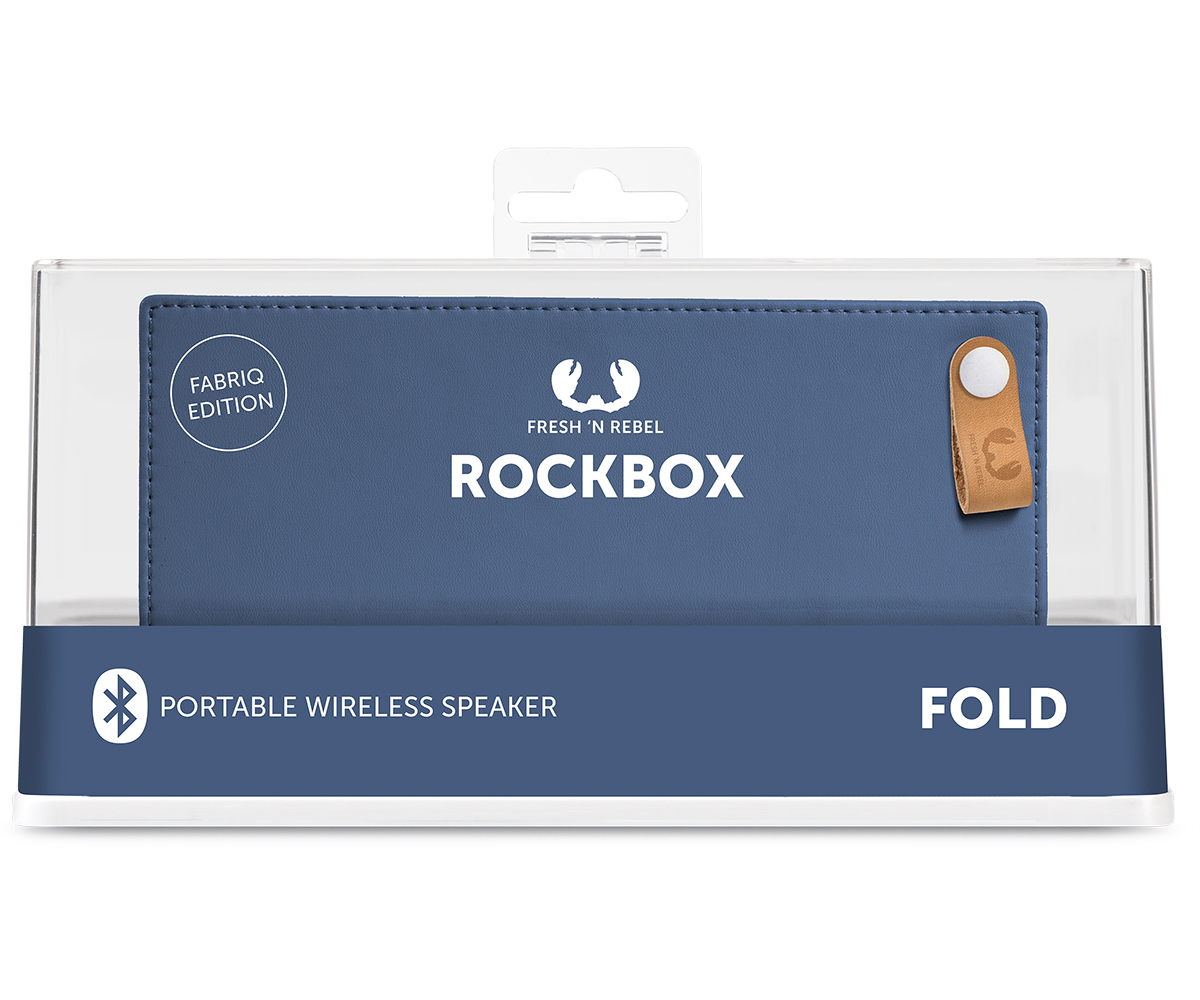 FRESH ‘N REBEL Rockbox Fold Fabriq Edition Bluetooth Lautsprecher, Blau