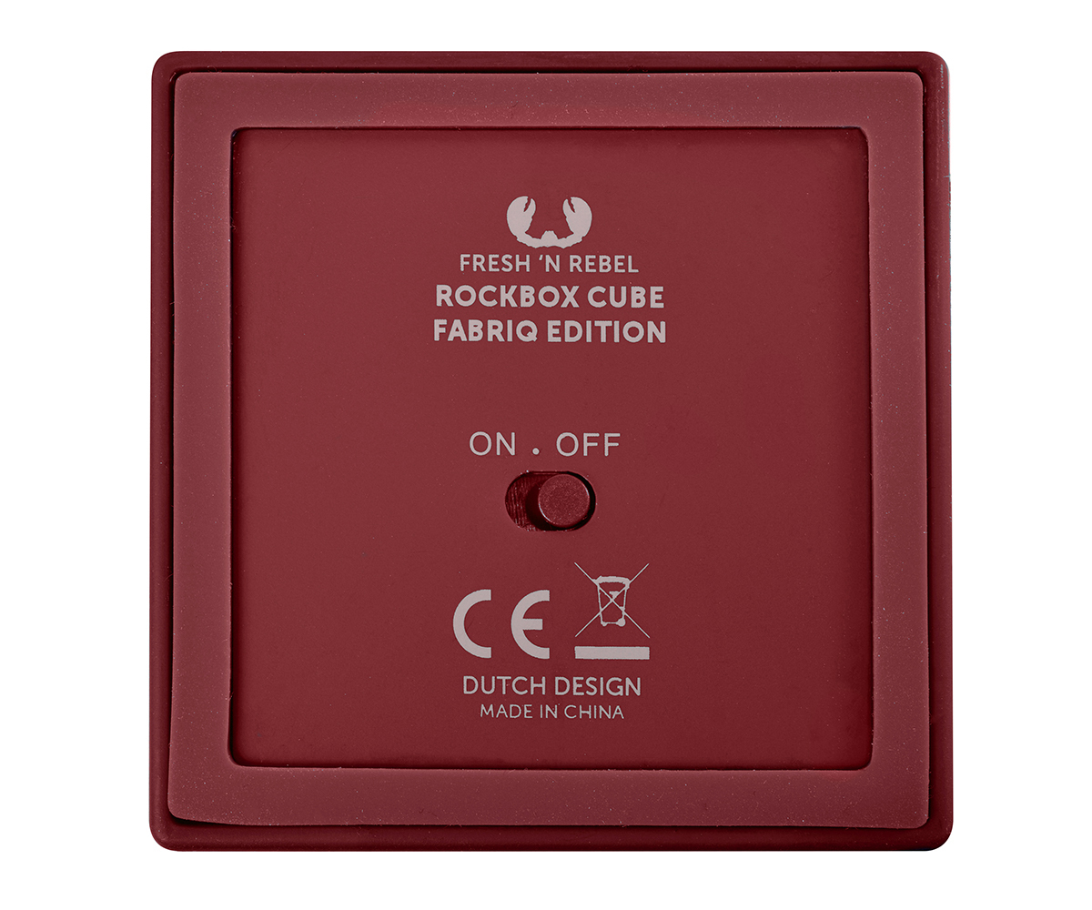 FRESH ‘N REBEL Rockbox Cube Fabriq Edition Bluetooth Lautsprecher, Rot