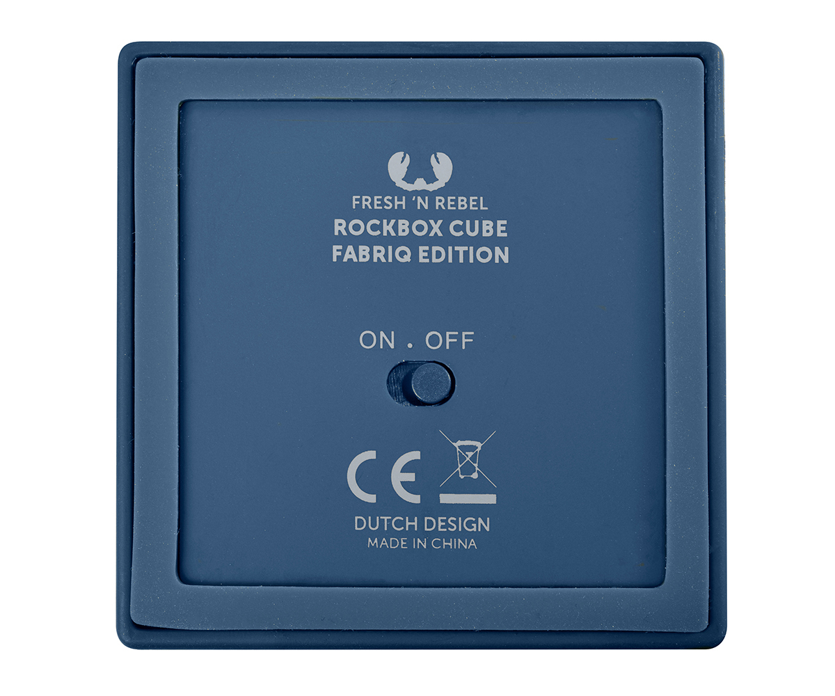 FRESH ‘N REBEL Rockbox Cube Fabriq Edition Bluetooth Lautsprecher, Blau