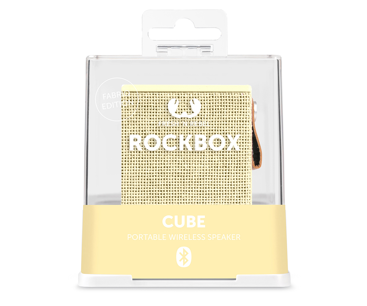 FRESH ‘N REBEL Rockbox Cube Fabriq Edition Bluetooth Lautsprecher, Gelb
