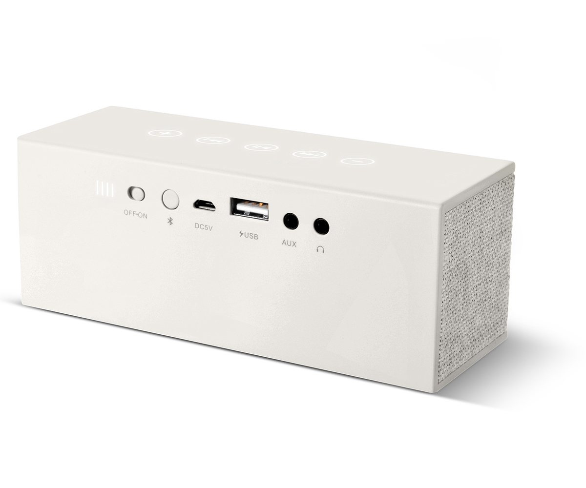FRESH ‘N REBEL Rockbox Brick Fabriq Edition Bluetooth Lautsprecher, Hellgrau