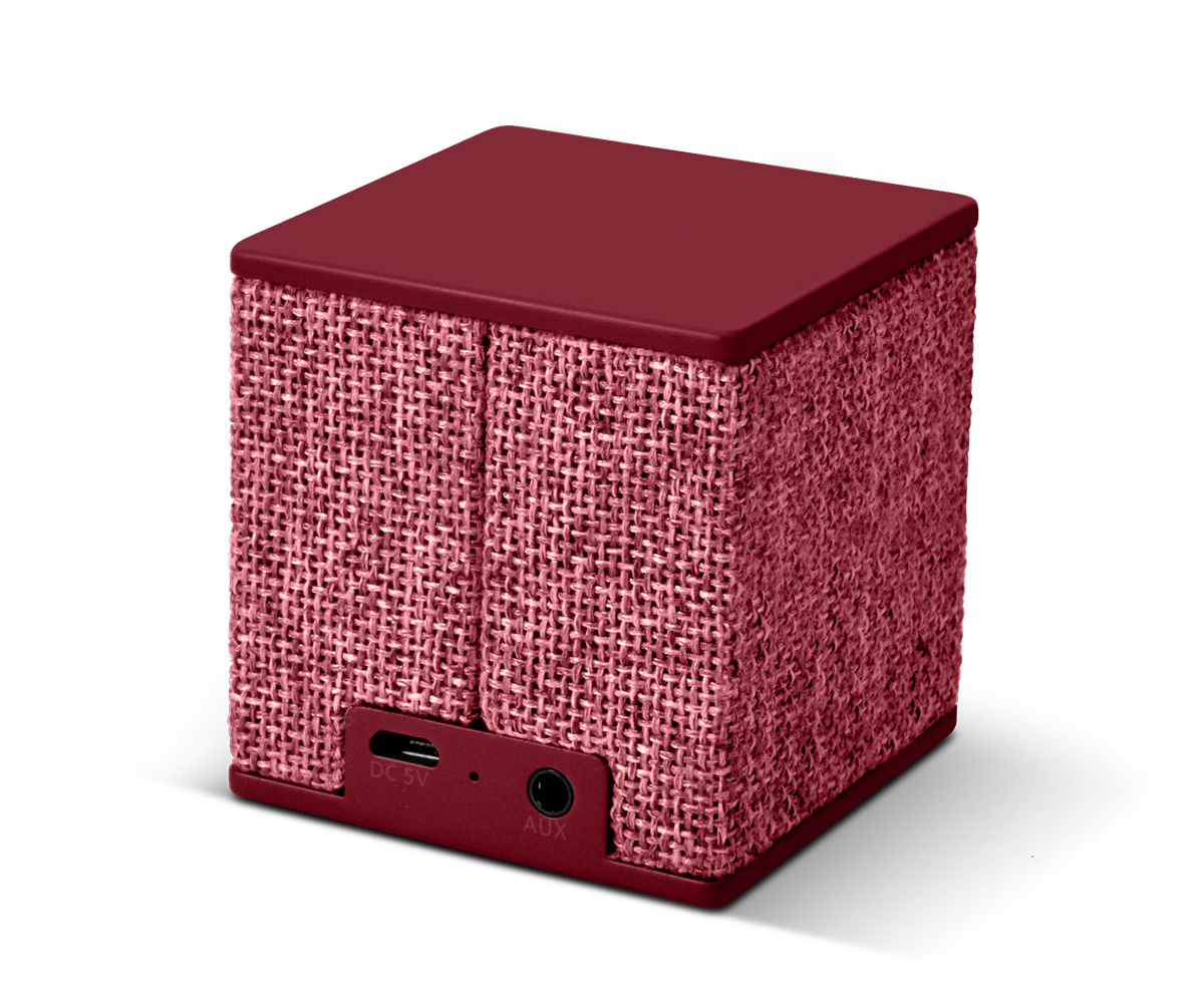 FRESH ‘N REBEL Rockbox Cube Fabriq Edition Bluetooth Lautsprecher, Rot