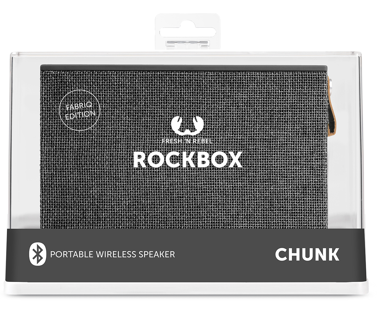 FRESH ‘N REBEL Rockbox Chunk Fabriq Edition Bluetooth Lautsprecher, Grau