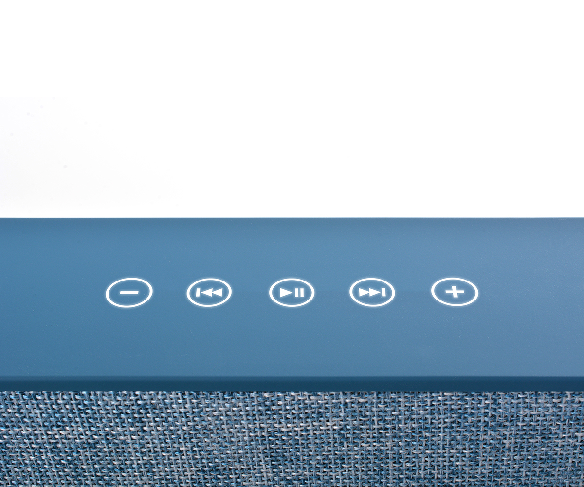 FRESH ‘N REBEL Rockbox Brick Fabriq Edition Bluetooth Lautsprecher, Blau