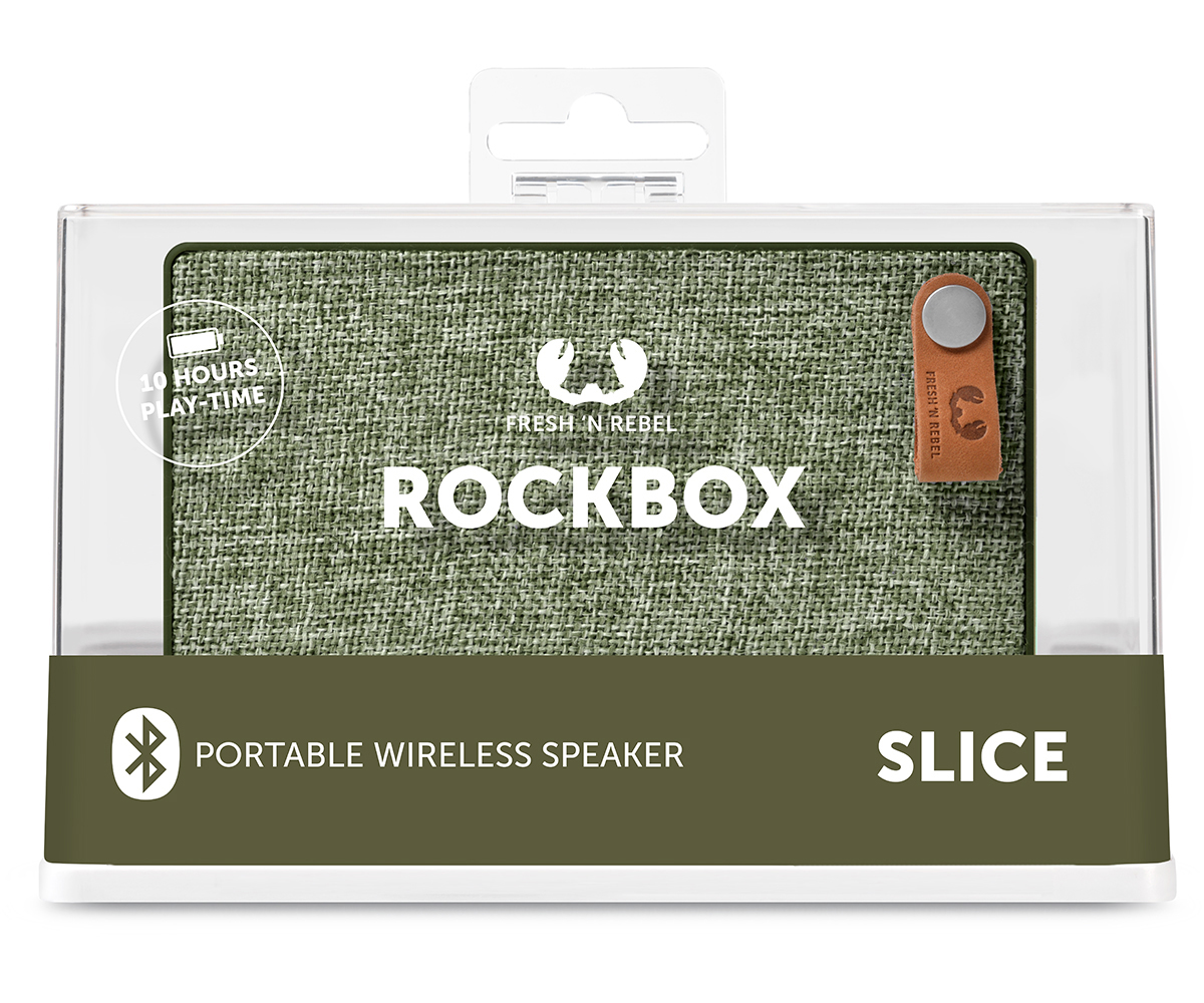 FRESH ‘N REBEL Rockbox Slice Fabriq Edition Bluetooth Lautsprecher, Grün