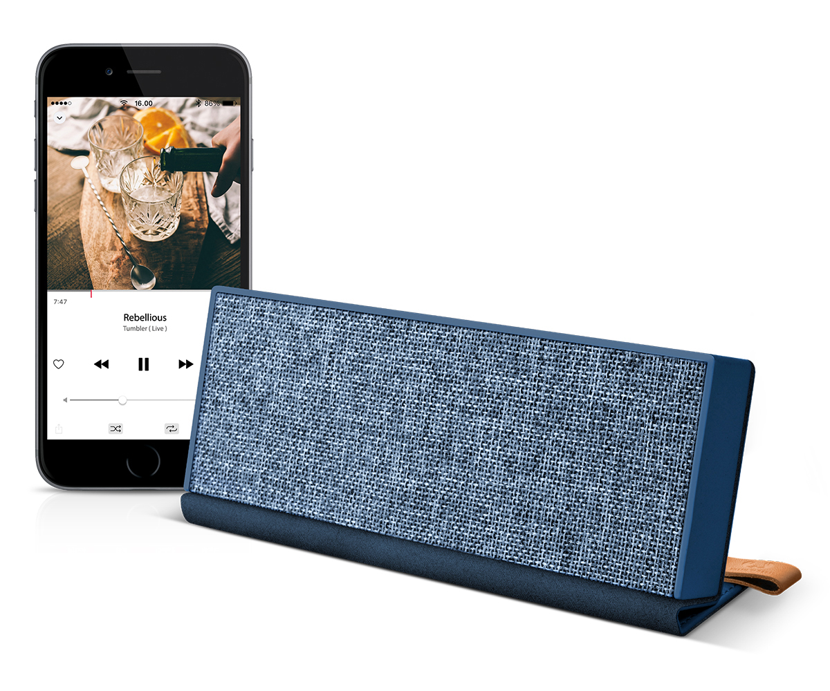 FRESH ‘N REBEL Rockbox Fold Fabriq Edition Bluetooth Lautsprecher, Blau