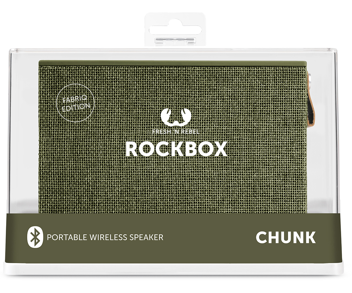 FRESH ‘N REBEL Rockbox Chunk Fabriq Edition Bluetooth Lautsprecher, Grün