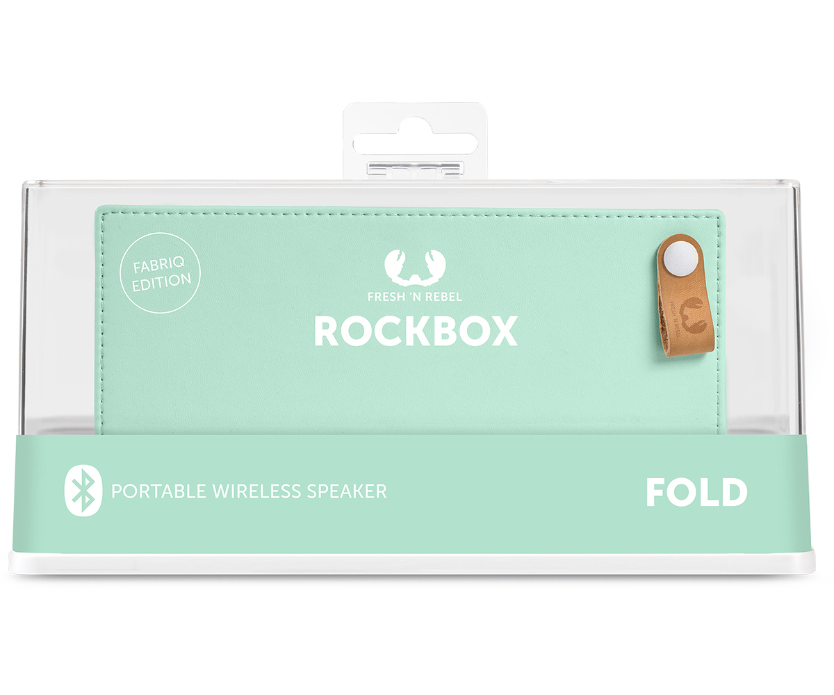 FRESH ‘N REBEL Rockbox Fold Fabriq Edition Bluetooth Lautsprecher, Mintgrün