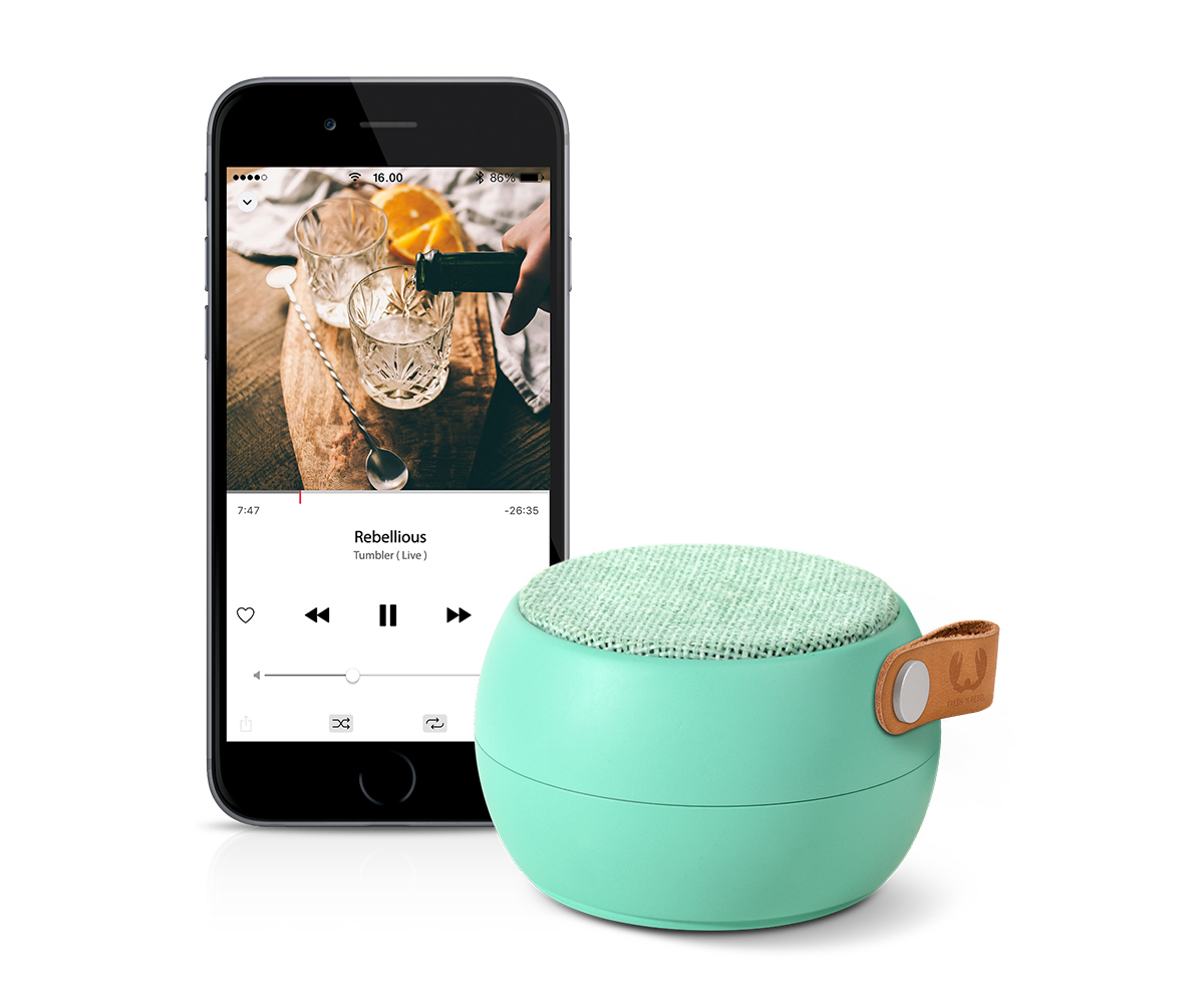 FRESH ‘N REBEL 1RB2000PT Bluetooth Lautsprecher, Mintgrün, Wasserfest