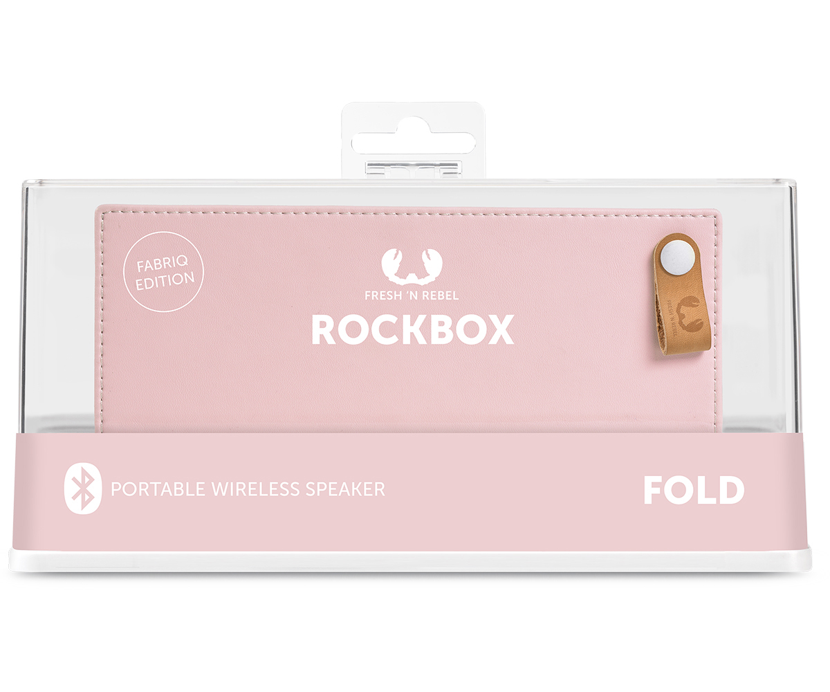 FRESH ‘N REBEL Rockbox Fold Fabriq Edition Bluetooth Lautsprecher, Rosé