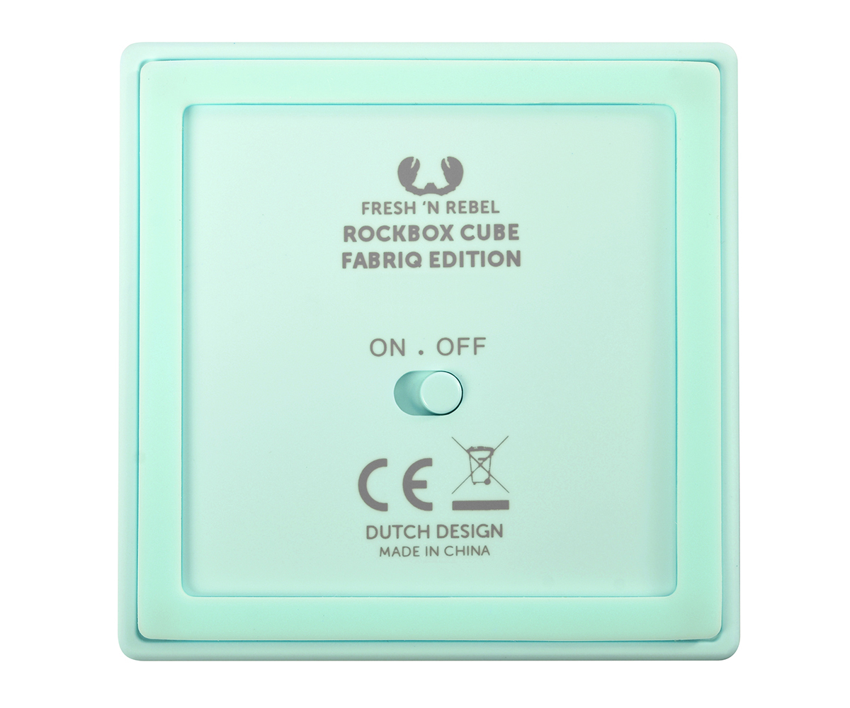 FRESH ‘N REBEL Rockbox Cube Fabriq Edition Bluetooth Lautsprecher, Mintgrün