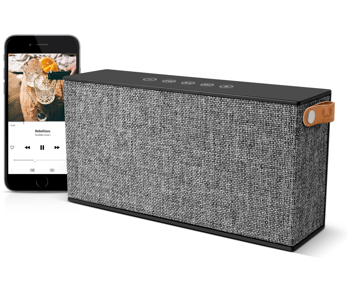 FRESH ‘N REBEL Rockbox Chunk Fabriq Edition Bluetooth Lautsprecher, Grau
