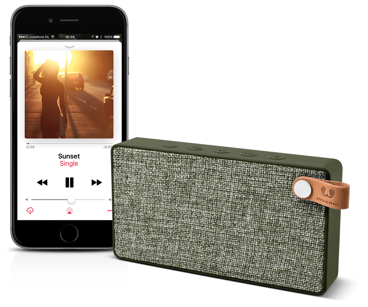 FRESH ‘N REBEL Rockbox Slice Fabriq Edition Bluetooth Lautsprecher, Grün