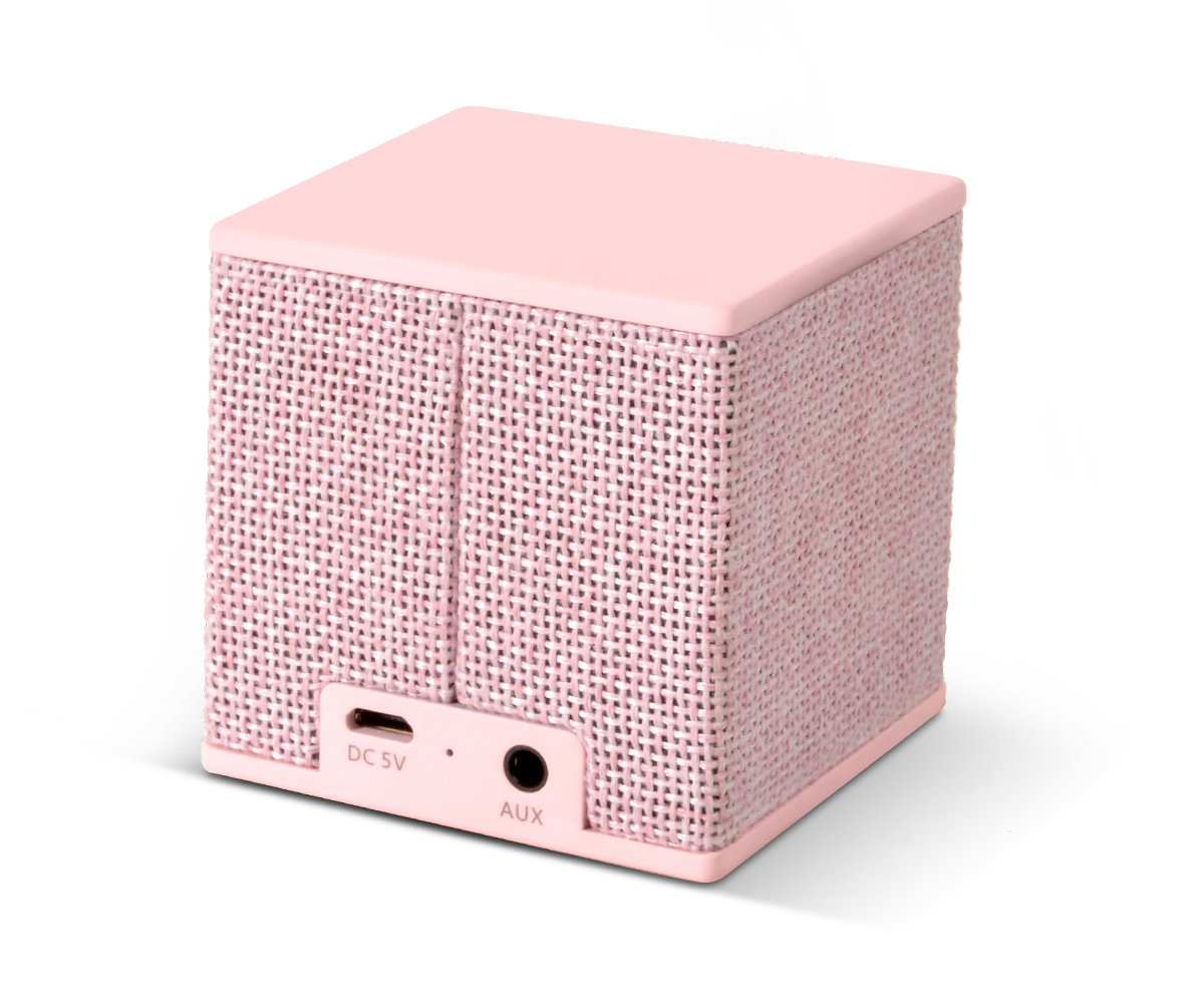 FRESH ‘N REBEL Rockbox Cube Fabriq Edition Bluetooth Lautsprecher, Rosé