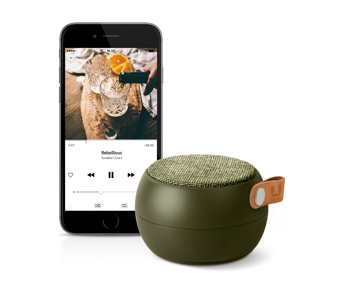 FRESH ‘N REBEL 1RB2000AR Bluetooth Lautsprecher, Olivgrün, Wasserfest