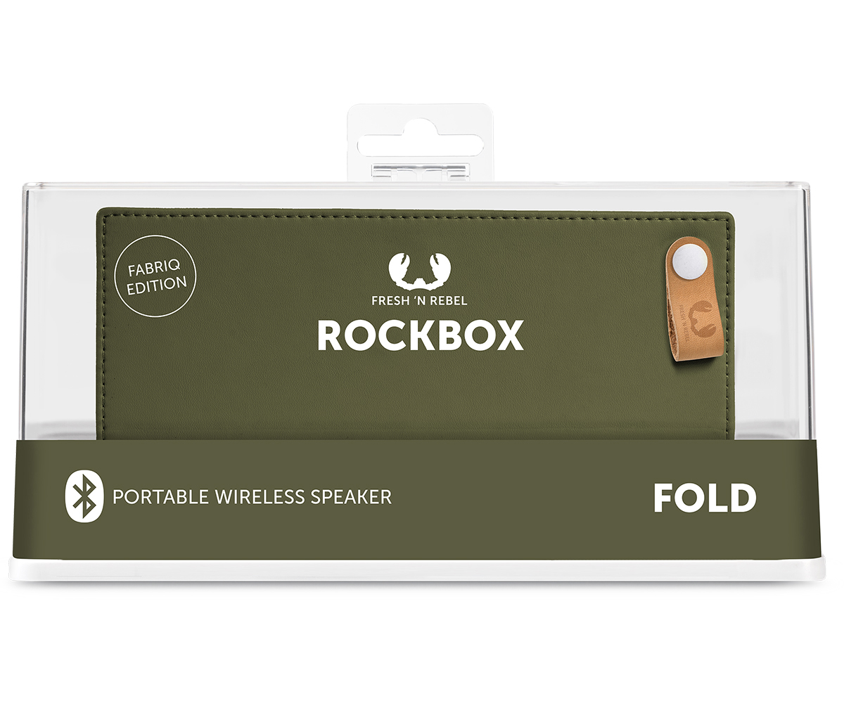 FRESH ‘N REBEL Rockbox Fold Fabriq Edition Bluetooth Lautsprecher, Grün