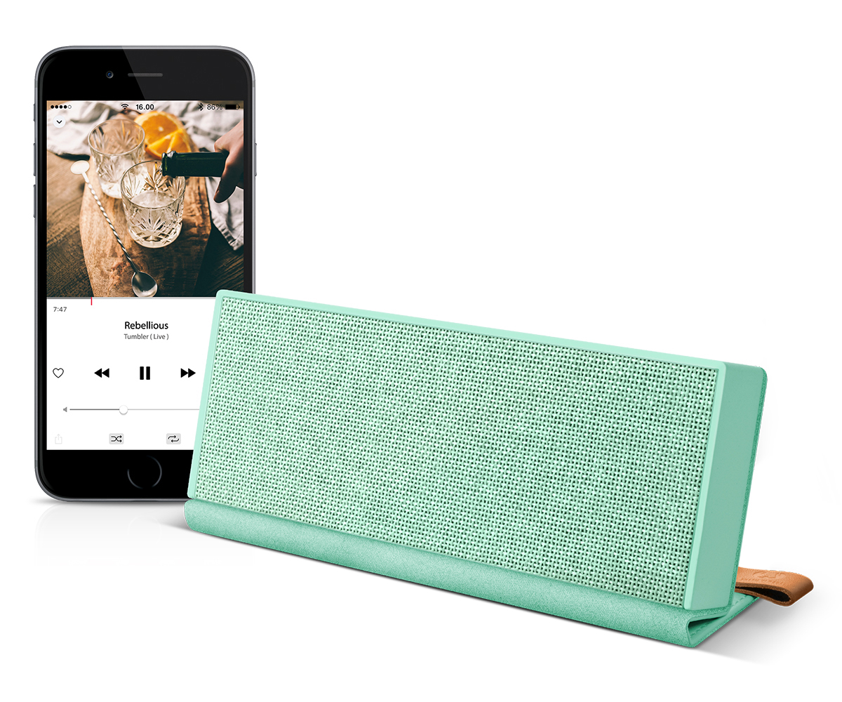 FRESH ‘N REBEL Rockbox Fold Fabriq Edition Bluetooth Lautsprecher, Mintgrün