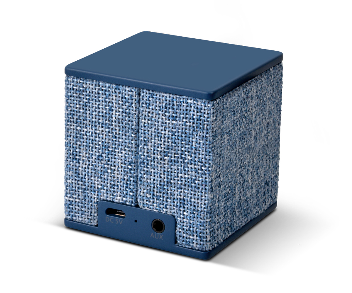 FRESH ‘N REBEL Rockbox Cube Fabriq Edition Bluetooth Lautsprecher, Blau
