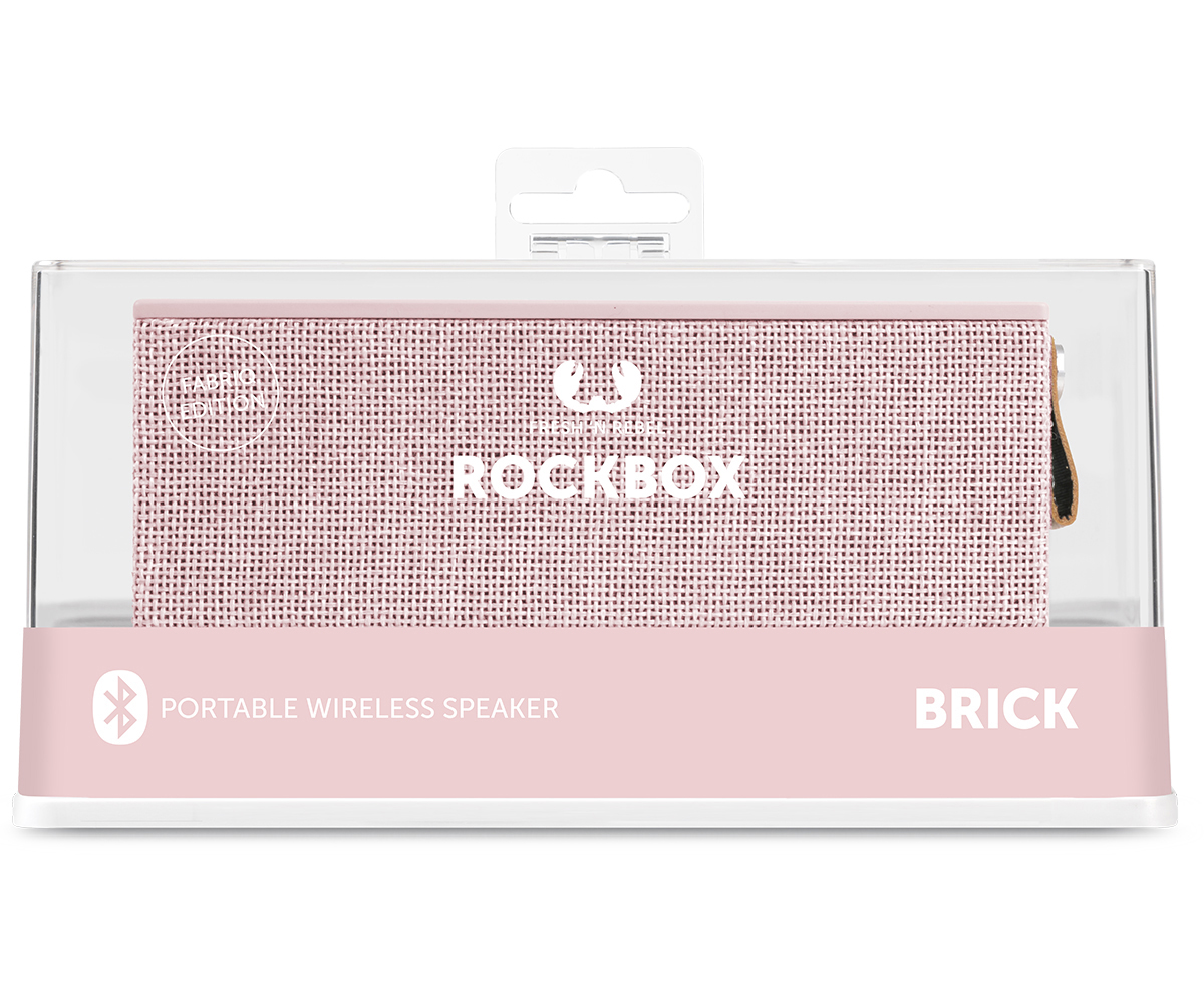 FRESH ‘N REBEL Rockbox Brick Fabriq Edition Bluetooth Lautsprecher, Rosé